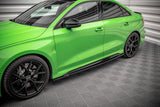 Maxton Design GLOSS BLACK SIDE SKIRTS DIFFUSERS AUDI RS3 SEDAN 8Y AU-RS3-8Y-S-SD1G