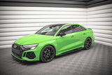 Maxton Design GLOSS BLACK SIDE SKIRTS DIFFUSERS AUDI RS3 SEDAN 8Y AU-RS3-8Y-S-SD1G