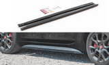 Maxton Design New GLOSS BLACK Maxton Design Side Skirts Diffusers Fiat 124 Spider Abarth FI-124-1-AB-SD2G