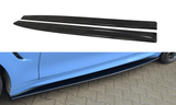 Maxton Design GLOSS BLACK Maxton Design Side Skirts Diffusers BMW M4 F82 BM-4-32-M-SD1G