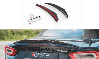 Maxton Design New GLOSS BLACK Maxton Design Spoiler Cap Fiat 124 Spider Abarth FI-124-1-AB-CAP2G