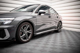 Maxton Design Maxton Design Street Pro Side Skirts Diffusers + Flaps Audi S3 / A3 S-Line 8Y