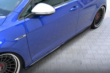 Maxton Design New MATTE BLACK Maxton Design VW Golf R Mk7 (Facelift) - Racing Side Skirts Diffusers VW-GO-7F-R-CNC-SD1A