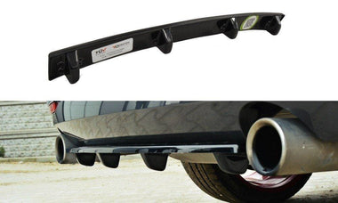 Maxton Design New GLOSS BLACK Maxton Design Central Rear Splitter BMW 4 F32 M-Package (With Vertical Bars) BM-4-F32-MPACK-RD1+RD2G