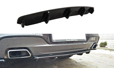 Maxton Design New GLOSS BLACK Maxton Design Central Rear Splitter BMW 6 Gran Coupé M-Package (With A Vertical Bar) BM-6-06-GC-M-PACK-RD1+RD2G