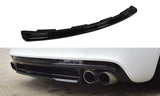 Maxton Design GLOSS BLACK Maxton Design Central Rear Splitter Audi TT S 8J (Without Vertical Bars) AU-TT-2-RS-RD1G