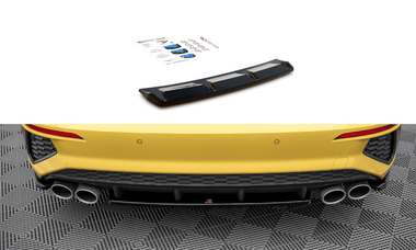 Maxton Design GLOSS BLACK Maxton Design Central Rear Splitter For Audi S3 Sedan 8Y AU-S3-8Y-S-RD1G