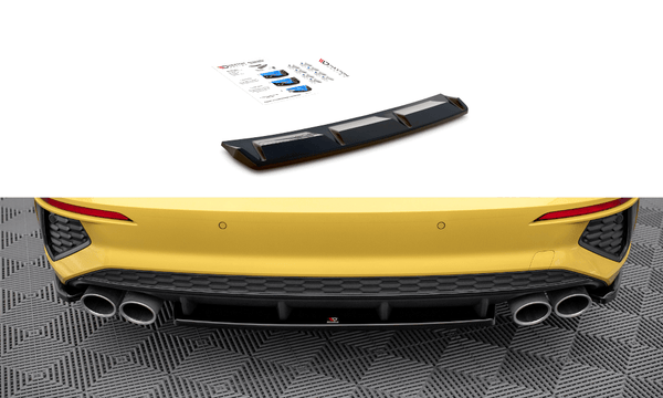Maxton Design GLOSS BLACK Maxton Design Central Rear Splitter For Audi S3 Sedan 8Y AU-S3-8Y-S-RD1G
