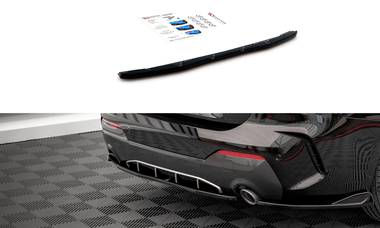 Maxton Design GLOSS BLACK Maxton Design Central Rear Splitter For BMW 4 M-Package G22 BM-4-G22-MPACK-RD1G