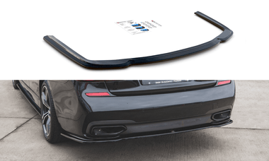 Maxton Design New GLOSS BLACK Maxton Design Central Rear Splitter For BMW 7 M-Package G11 BM-7-11-MPACK-RD1G