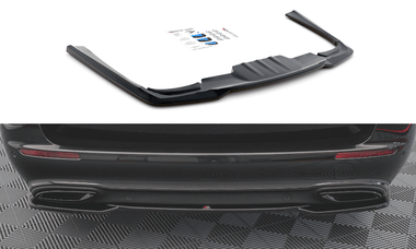 Maxton Design New GLOSS BLACK Maxton Design Central Rear Splitter For Mercedes-Benz E W213 ME-E-213-RD1G