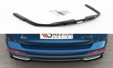Maxton Design GLOSS BLACK Maxton Design Central Rear Splitter (With Vertical Bars) Audi A6 S-Line Avant/Sedan C8 AU-A6-C8-SLINE-RD1G+RD2G