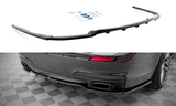 Maxton Design GLOSS BLACK Maxton Design Central Rear Splitter (With Vertal Bars) - BMW / F01 / 7-Series / M-Pack BM-7-01-MPACK-RD1G+RD2G