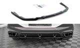 Maxton Design GLOSS BLACK Maxton Design Central Rear Splitter (With Vertical Bars) BMW X6 M-Pack G06 BM-X6-06-MPACK-RD1G+RD2G