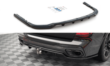 Maxton Design New GLOSS BLACK Maxton Design Central Rear Splitter (With Vertical Bars) BMW X7 M G07 BM-X7-07-M-RD1G+RD2G