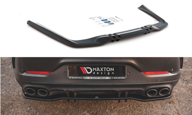 Maxton Design GLOSS BLACK Maxton Design Central Rear Splitter (With Vertical Bars) Mercedes-AMG 53 4 Door Coupe ME-GT-4D-53-RD1G+RD2G