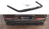 Maxton Design GLOSS BLACK Maxton Design Central Rear Splitter (With Vertical Bars) Mercedes-AMG 53 4 Door Coupe ME-GT-4D-53-RD1G+RD2G
