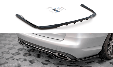 Maxton Design Central Rear Splitter (With Vertical Bars) Mercedes-Benz C W205 | ME-C-205-RD1C+RD2C