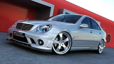 Maxton Design New GLOSS BLACK Maxton Design Front Splitter (For Me-C-203-AMG204-F1 Bumper) ME-C203-AMG204-FD1G