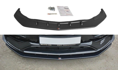 Maxton Design New GLOSS BLACK Maxton Design Front Splitter V.1 Mercedes CLA A45 AMG C117 Facelift ME-CLA-117F-AMG-FD1G