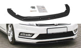 Maxton Design GLOSS BLACK Maxton Design Front Splitter V.1 VW Passat B7 R-Line VW-PA-B7-RLINE-FD1G