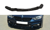 Maxton Design New GLOSS BLACK Maxton Design Front Splitter V.1 BMW 4 F32 M-Package BM-4-F32-MPACK-FD1G