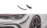 Maxton Design New BLACK Maxton Design Front Bumper Wings (Canards) Volkswagen Golf Mk8 GTi / R-Line VW-GO-8-GTI-CAN1