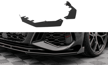 Maxton Design GLOSS BLACK Maxton Design Front Splitter Flaps Audi RS3 Sportback / Sedan 8Y AURS38YCNC-FSF1G