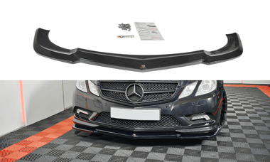 Maxton Design New GLOSS BLACK Maxton Design Front Splitter Mercedes-Benz E-Class W207 Coupe AMG-Line ME-E-207-AMGLINE-C-FD1G