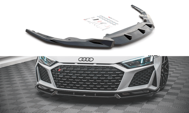 Maxton Design New GLOSS BLACK Maxton Design Front Splitter V.1 Audi R8 Mk2 Facelift AU-R8-2F-FD1G+FD1RG