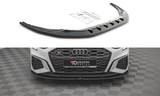 Maxton Design Gloss Black Maxton Design Front Splitter V.1 - Audi / 8Y / A3 / S3 / S-Line AU-A3-8Y-SLINE-FD1G