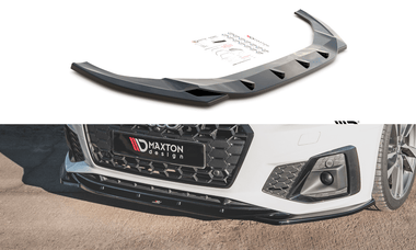 Maxton Design New GLOSS BLACK Maxton Design Front Splitter V.1 Audi S5 / A5 S-Line F5 Facelift AU-S5-2F-FD1G