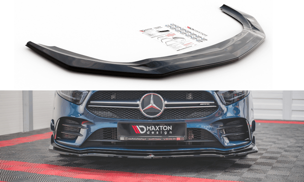 Maxton Design GLOSS BLACK Maxton Front Splitter V.1 Mercedes A35 AMG / AMG-Line W177 ME-A-177-35-FD1G