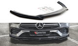 Maxton Design GLOSS BLACK Maxton Design Front Splitter V.1 Mercedes-AMG CLA 35 Aero C118 ME-CLA-118-35AMG-FD1G