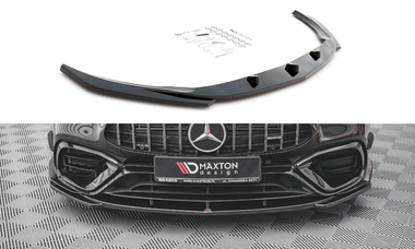MERCEDES GLOSS BLACK FRONT SPLITTER V.1 MERCEDES-AMG CLA 45 AERO C118 ME-CLA-118-45AMG-FD1G