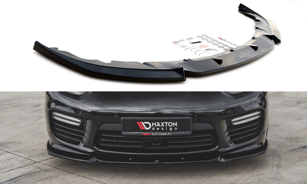 Maxton Design New GLOSS BLACK Maxton Design Front Splitter V.1 Porsche Panamera Turbo 970 Facelift PO-PA-970-T-FD1G