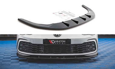 Maxton Design GLOSS BLACK Maxton Design Front Splitter V.1 Volkswagen Golf Mk8 GTi / R-Line VW-GO-8-GTI-FD1G