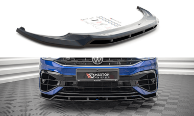 Maxton Design GLOSS BLACK Maxton Design Front Splitter V.1 Volkswagen Tiguan R Mk2 Facelift VW-TI-2F-R-FD1G+FD1RG