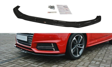 Maxton Design GLOSS BLACK Maxton Design Front Splitter V.2 Audi S4 / A4 S-Line B9 AU-A4-B9-SLINE-FD2G