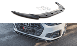 Maxton Design GLOSS BLACK Maxton Design Front Splitter V.2 Audi S5 / A5 S-Line F5 Facelift AU-S5-2F-FD2G