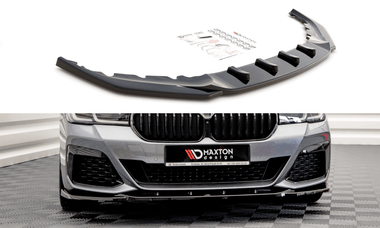 Maxton Design New GLOSS BLACK Maxton Design Front Splitter V.2 BMW 5 G30 Facelift M-Package BM-5-G30F-MPACK-FD2G