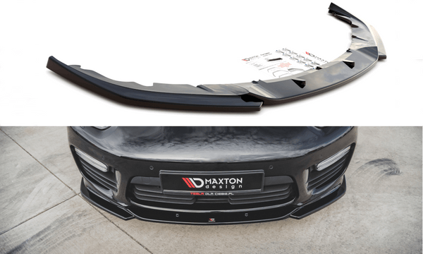 Maxton Design New GLOSS BLACK Maxton Design Front Splitter V.2 Porsche Panamera Turbo 970 Facelift PO-PA-970-T-FD2G