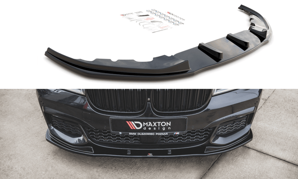 Maxton Design New GLOSS BLACK Maxton Design Front Splitter V.2 For BMW 7 M-Package G11 BM-7-11-MPACK-FD2G
