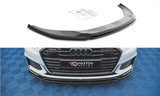 Maxton Design New GLOSS BLACK Maxton Design Front Splitter V.3 Audi A6 S-Line / S6 C8 AU-A6-C8-SLINE-FD1G+FD1RG