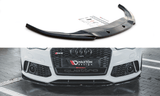 Maxton Design New GLOSS BLACK Maxton Design Front Splitter V.3 Audi RS6 C7 AU-RS6-C7-FD3G
