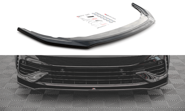 Maxton Design GLOSS BLACK Maxton Design Front Splitter V.3 - VW Golf R Mk8 VW-GO-8-R-FD3G