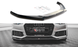 Maxton Design GLOSS BLACK Maxton Design Front Splitter V.4 Audi S4 / A4 S-Line B9 AU-A4-B9-SLINE-FD4G