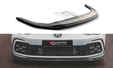 Maxton Design New GLOSS BLACK Maxton Design Front Splitter V.4 Volkswagen Golf Mk8 GTi / R-Line VW-GO-8-GTI-FD4G