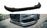 Maxton Design New GLOSS BLACK Maxton Design Hybrid Front Splitter Audi S6 / A6 S-Line C7 AU-A6-C7-SLINE-FD2G+CNCA