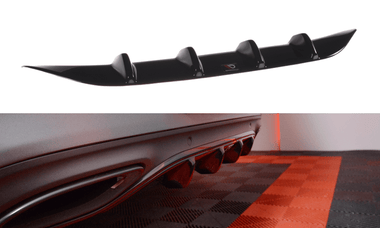Maxton Design GLOSS BLACK Maxton Design Rear Valance Mercedes- Benz C-Class W205 Coupe AMG-Line ME-C-205-AMGLINE-C-RS1G